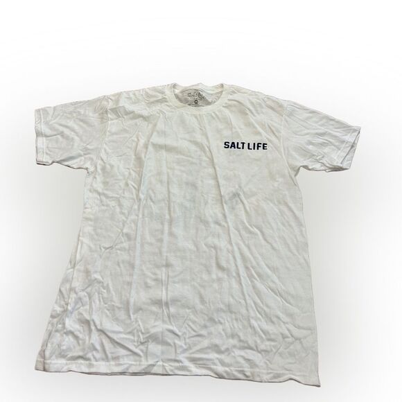 Salt Life Work Like A Captain Play Like A Pirate Tshirt NWT - Picture 1 of 4